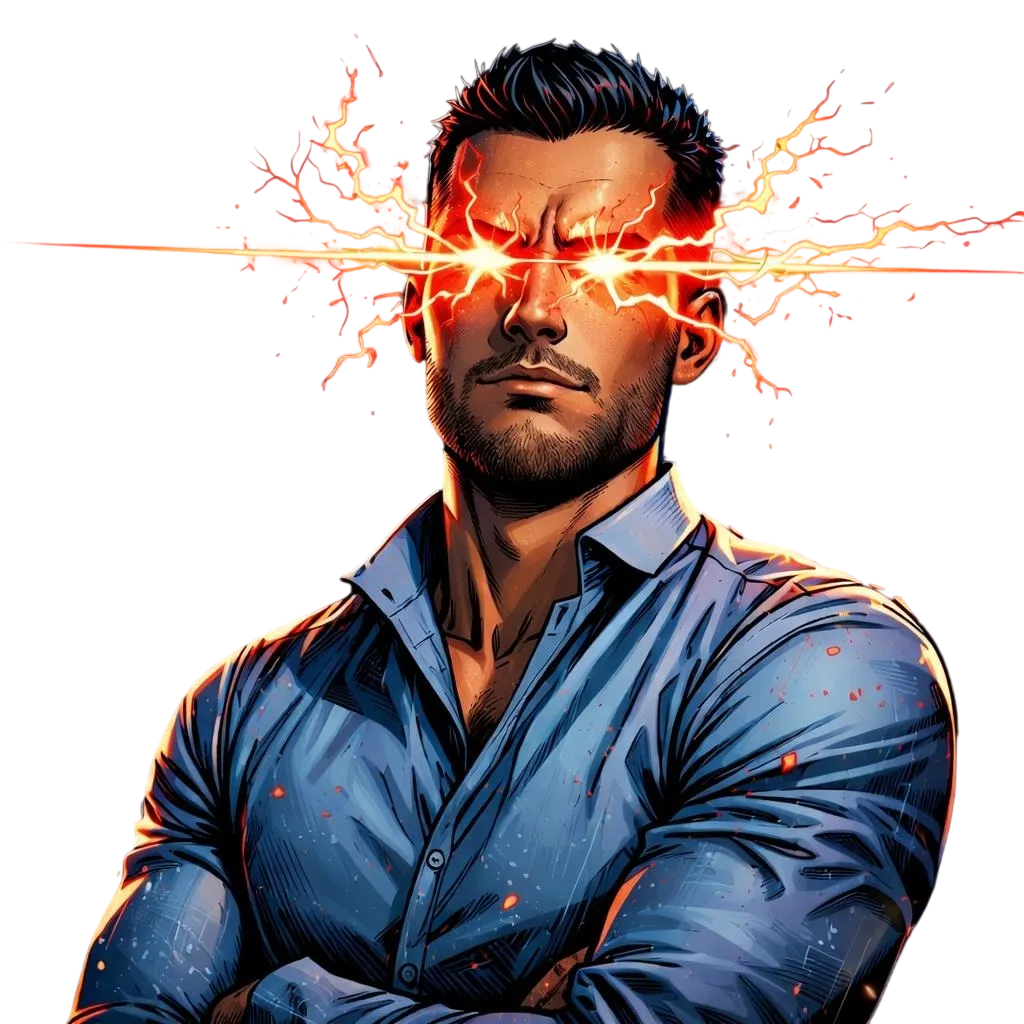 A floating astronaut in a space suit